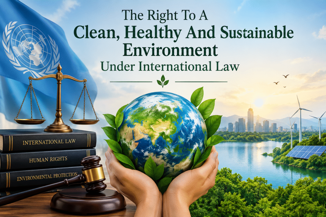 The Right To A Clean, Healthy And Sustainable Environment Under International Law