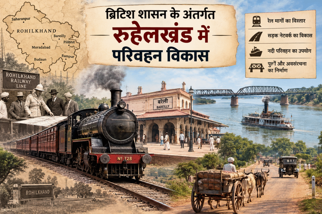 “ब्रिटिश शासन के अंतर्गत रुहेलखंड में परिवहन विकास “